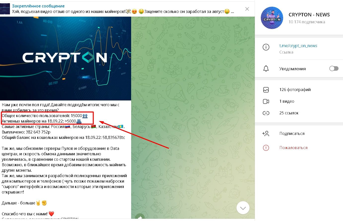 Crypton телеграмм