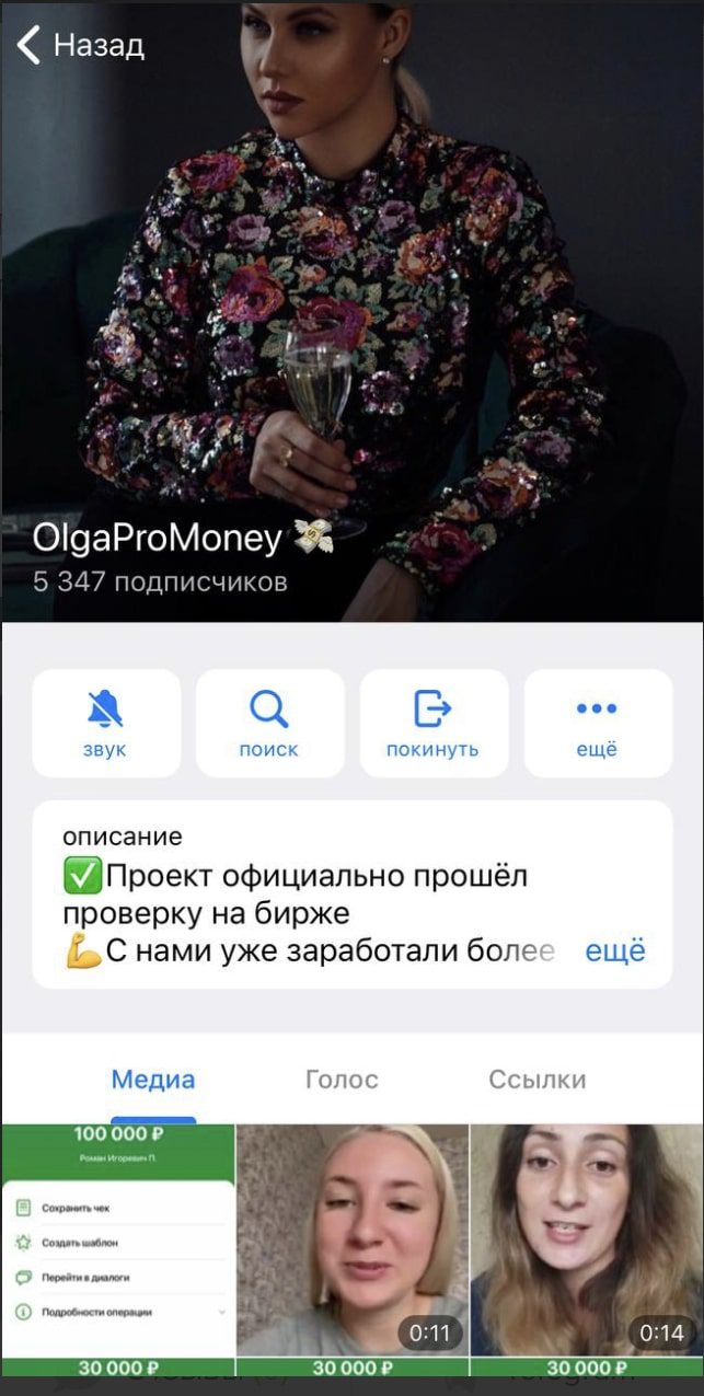 Olga Pro Money телеграмм