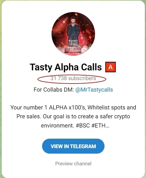 Tasty Alpha телеграмм