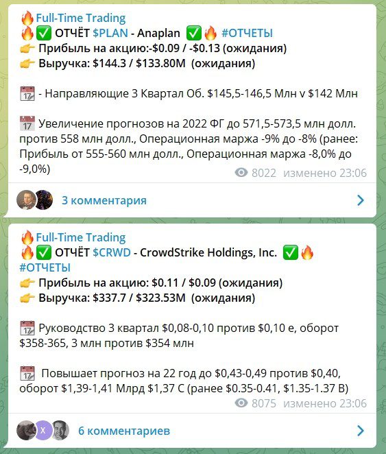 Отчеты Full Time Trading