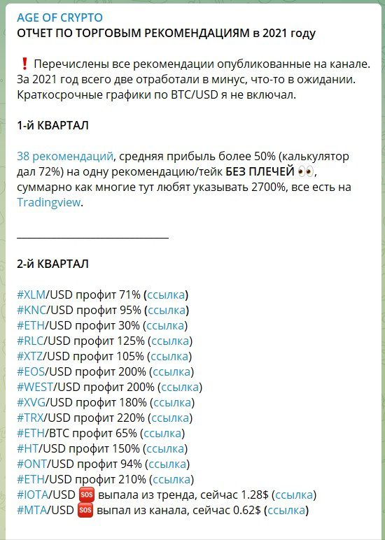 Телеграмм канал Age of Crypto