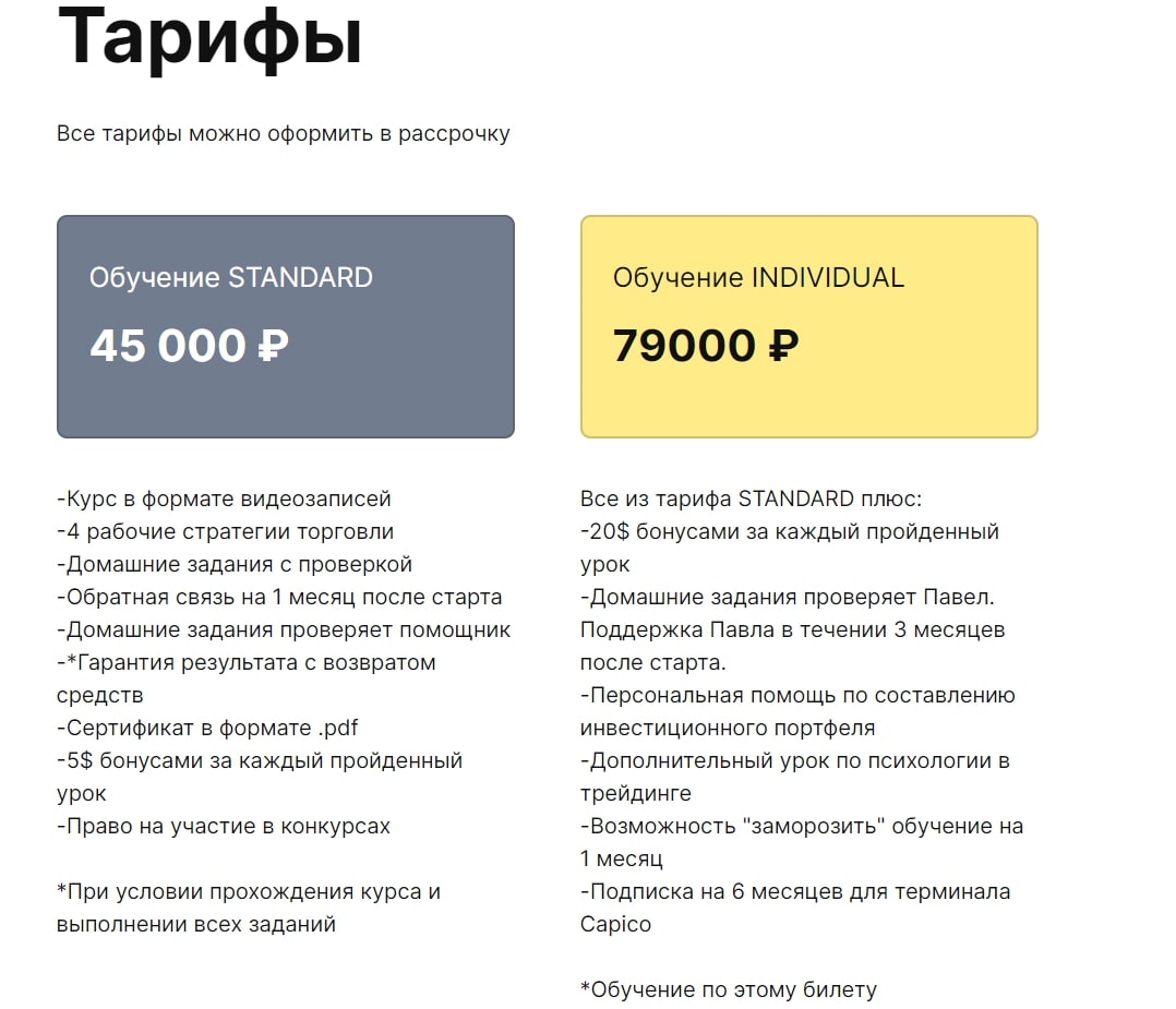 Litvinoff тарифы