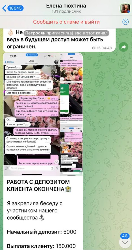 Елена Тюхтина инвестор развод