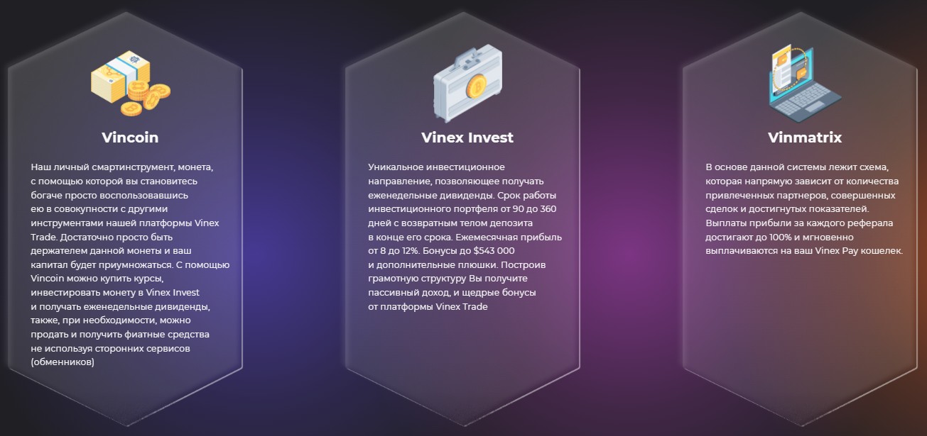 винекс трейд обзор проекта
