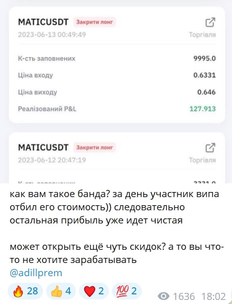 Манипуляция Адиля отчет