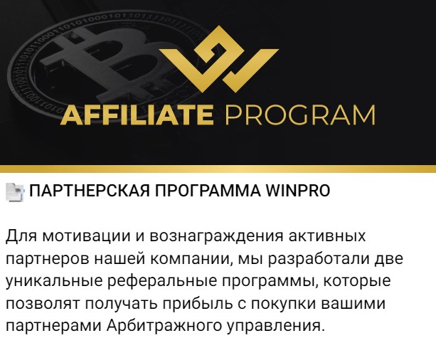 WINPRO бот телеграмм скам