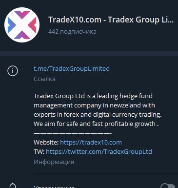 Tradex10 телеграм