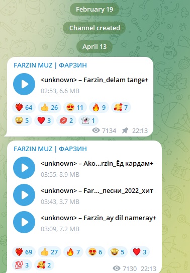 Новостная лента FARZIN MUZ