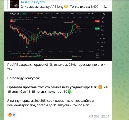 Arsen in crypto телеграмм