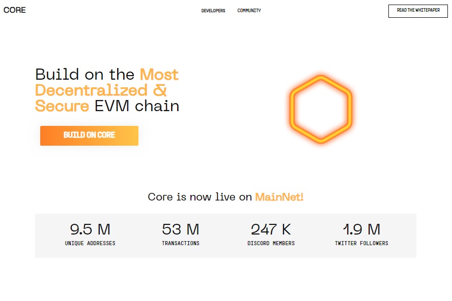 Сайт Core DAO Bridge