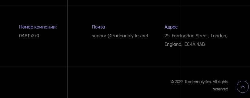 Юридическая регистрация Trade Analytics Limited