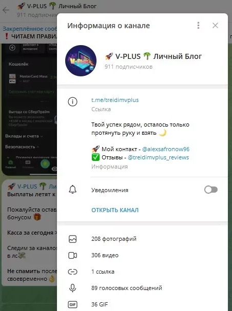 Телеграм-канал V PLUS