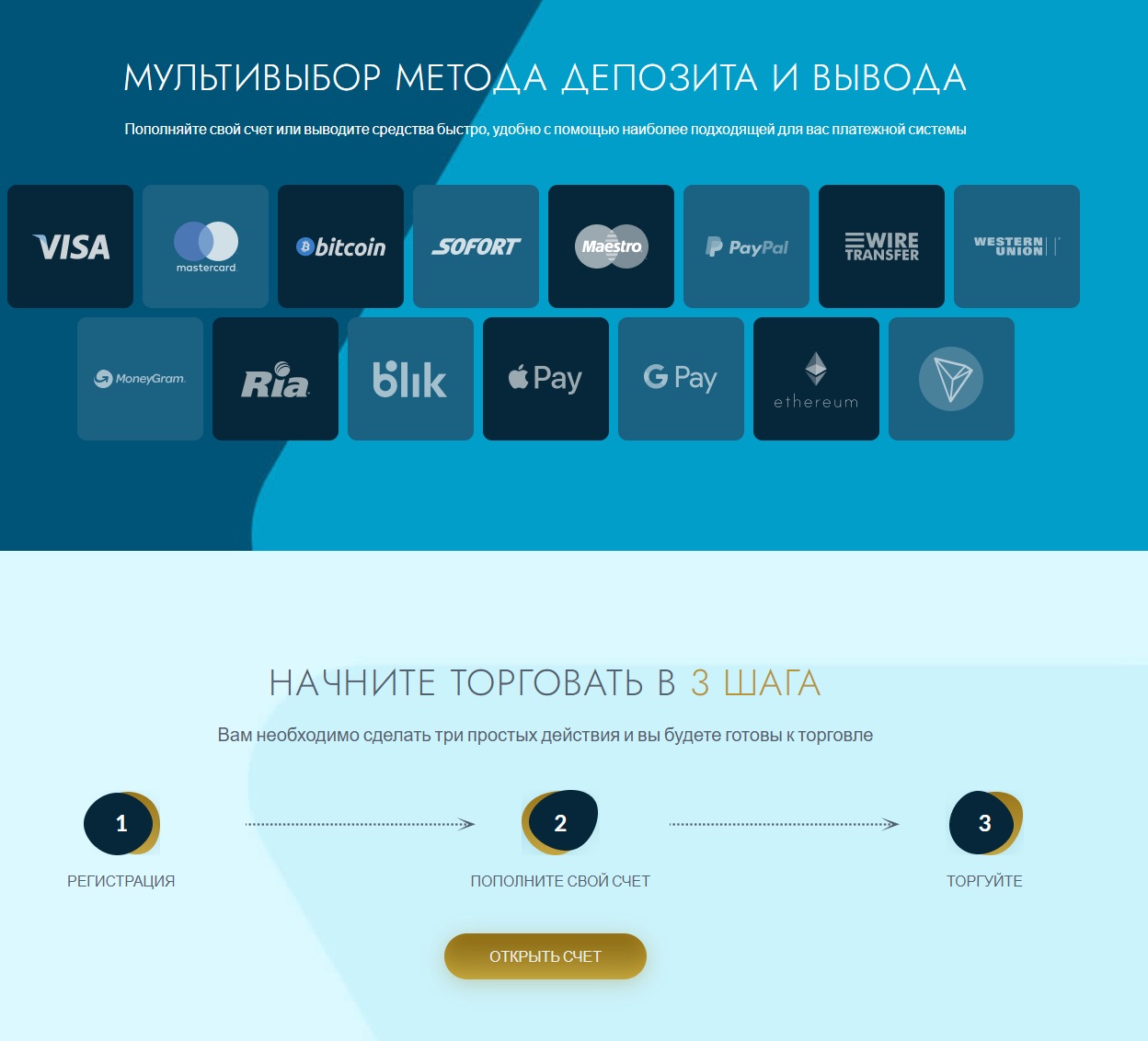 Пополнение счета Orlentrend