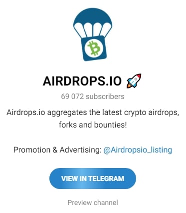 Airdrops канал