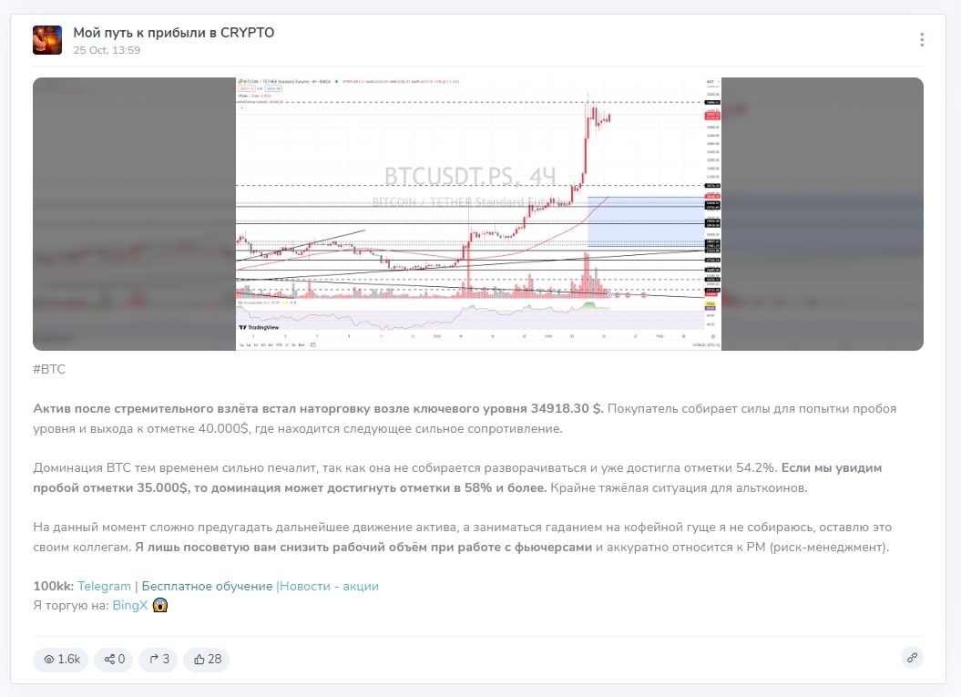 Мой путь к прибыли в CRYPTO пост