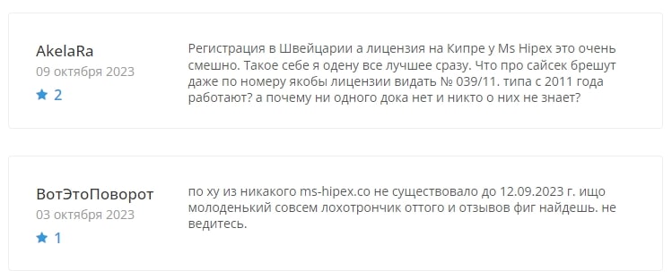 Ms Hipex отзывы