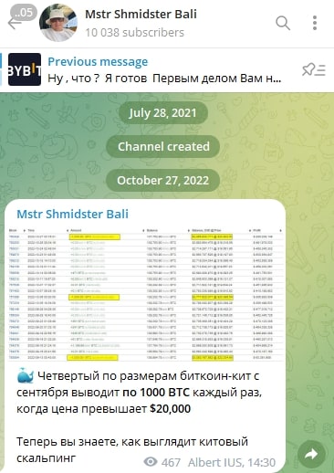 Mstr Shmidster телеграм пост