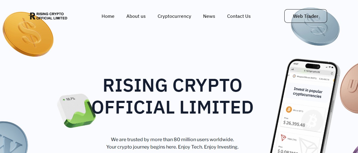 Сайт Rising Crypto