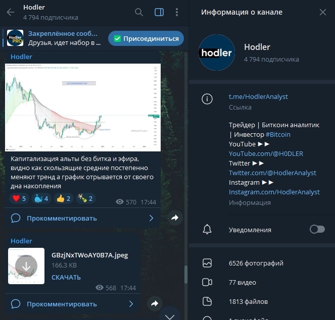 Hodler телеграм