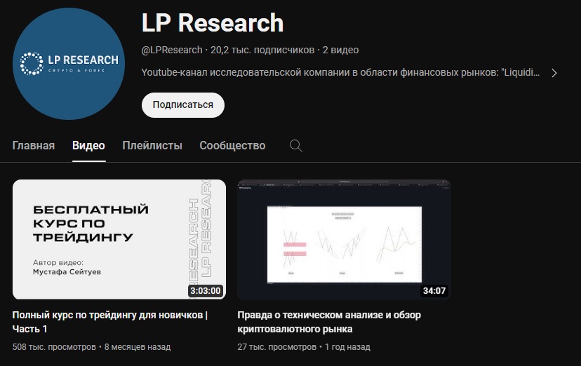 LP Research - Ютуб