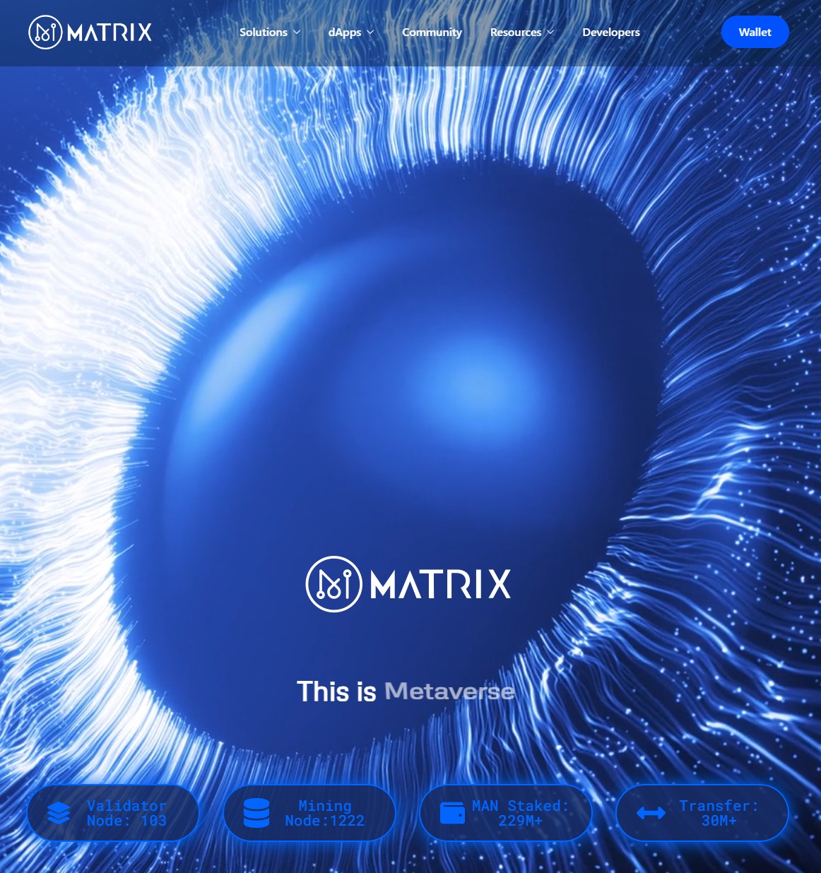 Сайт Matrix AI Network