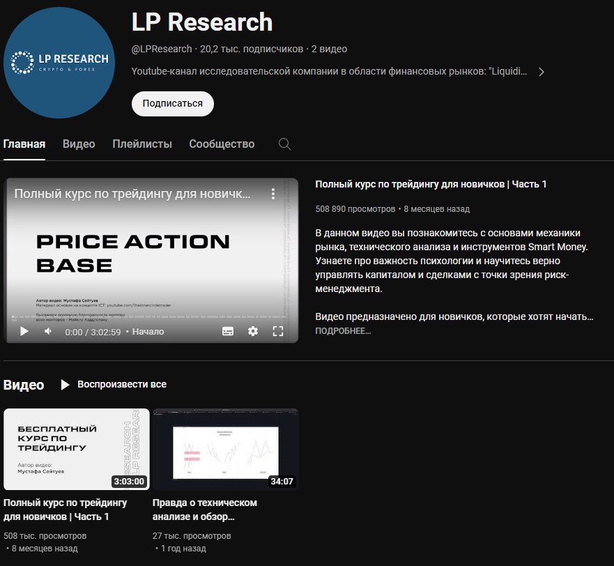 LP Research - Ютуб