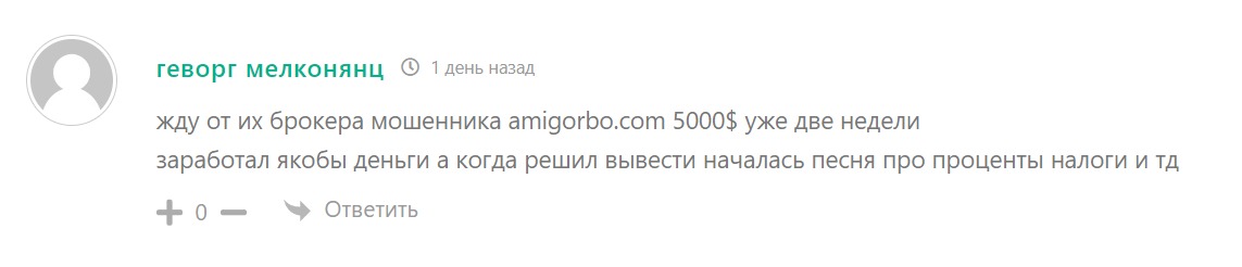 Отзывы о проекте Amigorbo