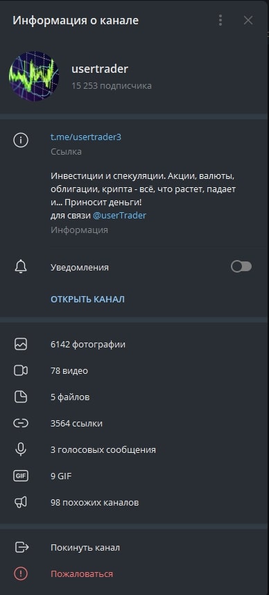 User trader телеграм