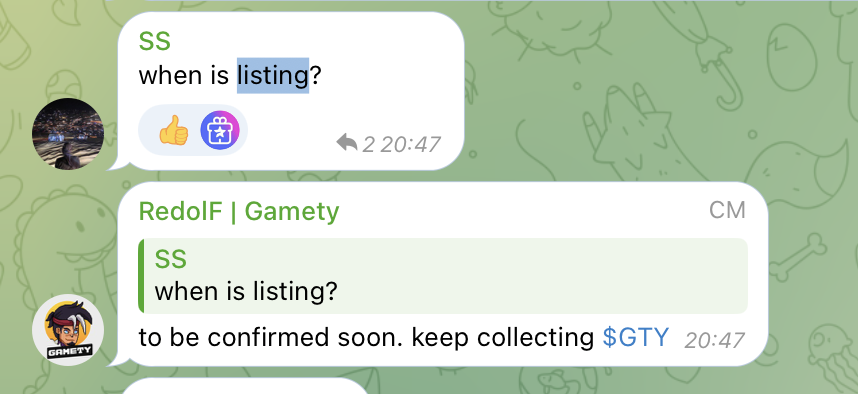 gamety telegram