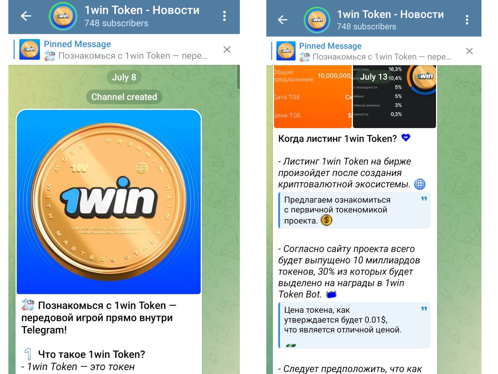 1win token обзор